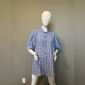 Territory Ahead Shirt Mens XL Blue Button Up Short Sleeve Casual
Camp